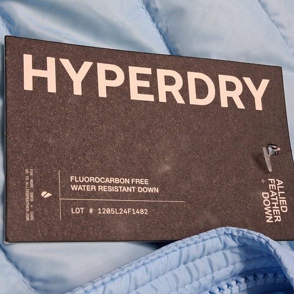 NWT Lands End Bermuda Blue Hyper Dry Down Jacket Size M - Picture 7 of 11